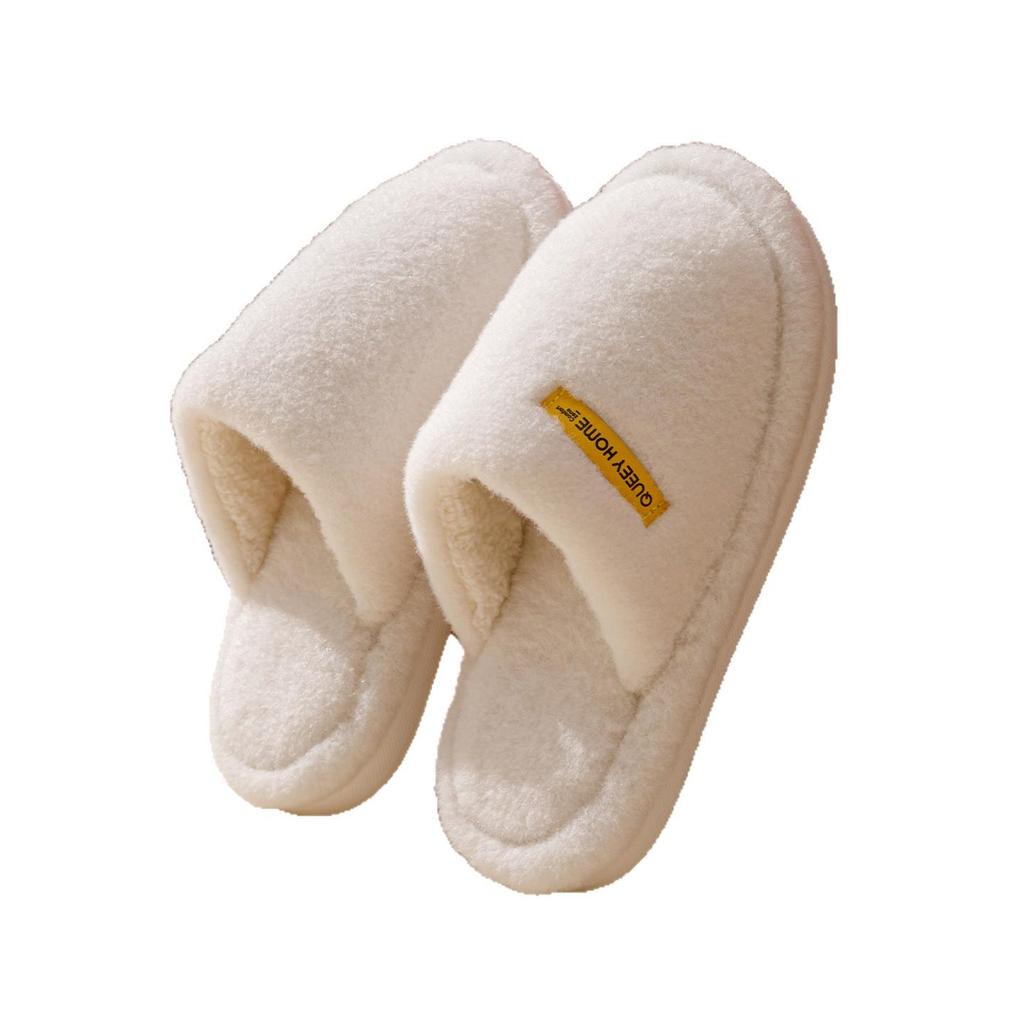 2025 Silent Antibacterial Plush Cotton Slippers - Winter Indoor Thick Sole for Men & Women