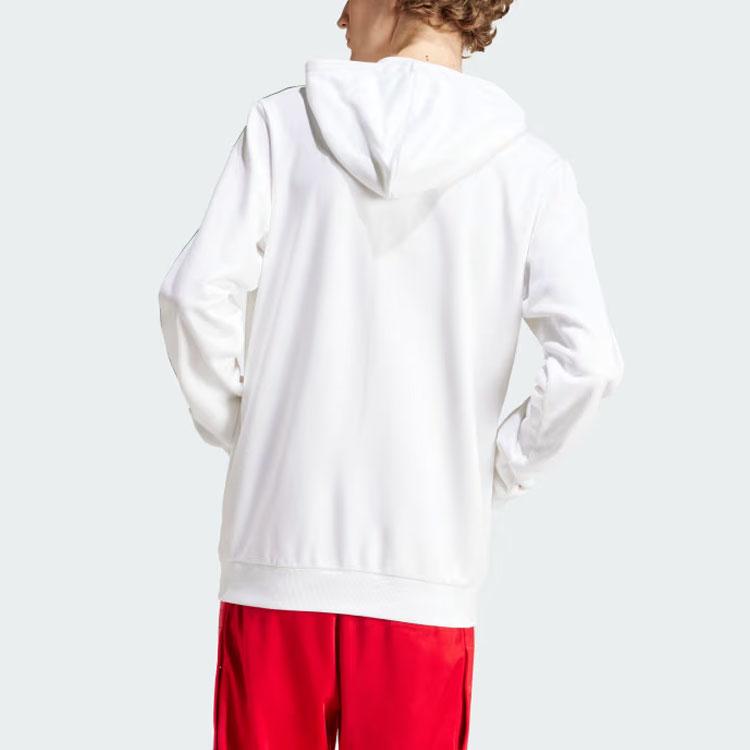 Adidas Italy Dna Full-Zip Hoodie Color Block Long Sleeve Jacket Men Hoodies White IU2104