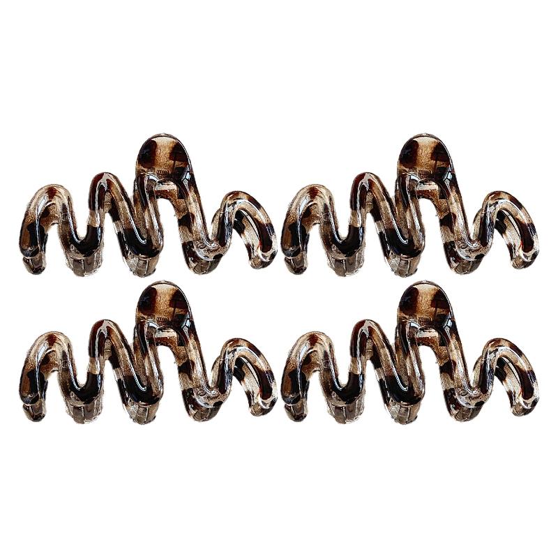 Large Acrylic Hair Clip Women Wavy Amber Premium Shark Clip Simple Versatile Hair Accessories