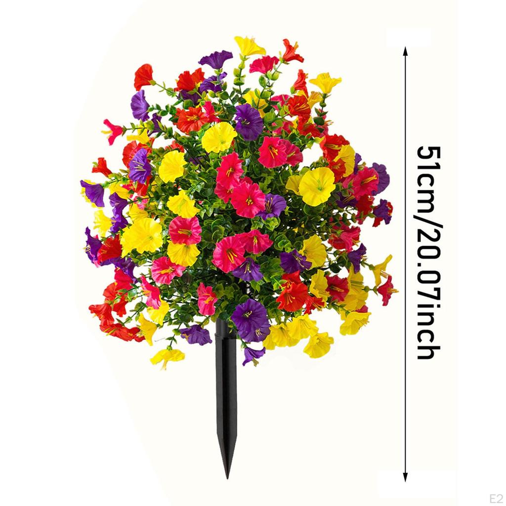 Artificial Flowers Decorative for Garden, Realistic Garden Stake, Easy Care Yard And Grave