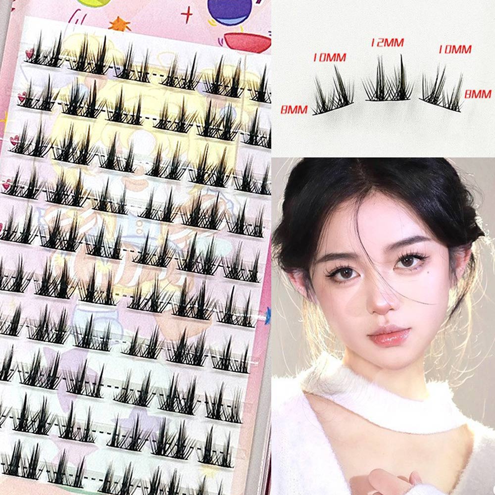 

Натуральний вигляд Самоклеючі пучкові вії Не потрібен клей Сегментовані вії DIY Нарощування вій Style 9