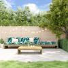 VidaXL Garden Lounge Set with Cushions 4 Pcs, Sofa with Footrest, Furniture Set with Coffee Table Patio Terrace, 3186143