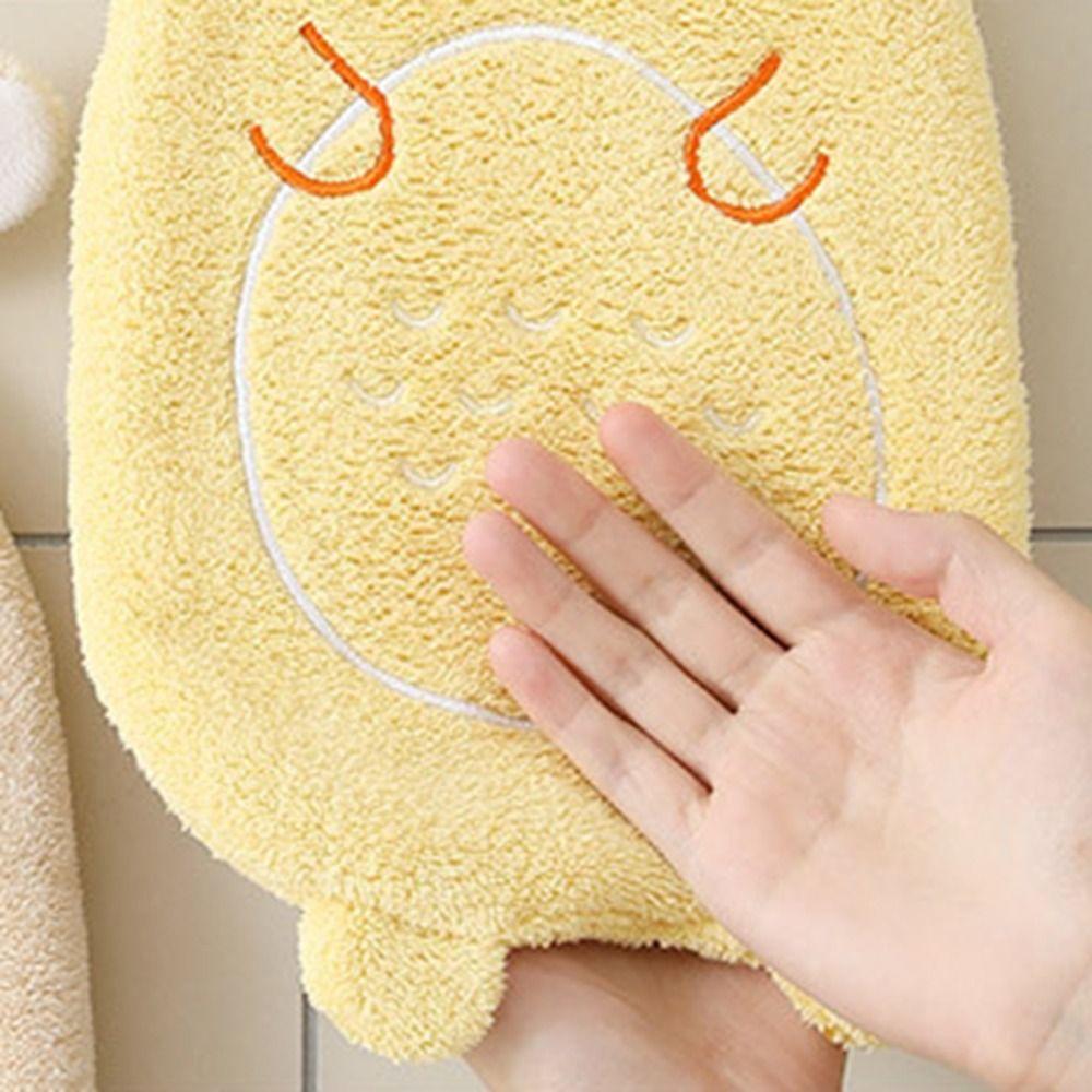 2Pcs Cute Cartoon Chicken Hand Towel Piglet Children's Handkerchief Animal Bath Towel  Kitchen