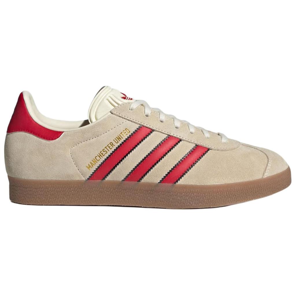 Adidas Manchester United x Gazelle Terrace Icons Pack Men Sneakers Cream Cream-White Mufc-Red JS3040