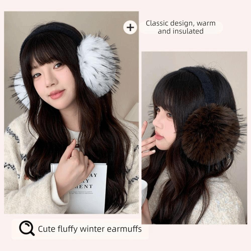 Folding Imitation Fur Plush Earmuffs Ear Cap Foldable Ear Cover Cute Ear Mask Female
