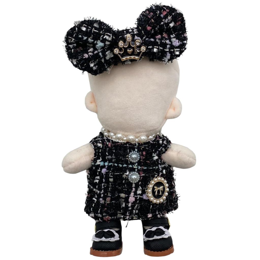 AXLUCE Plush Clothes - Dress - Plush Toy - Clothes - 10cm-15cm - Doll (Black)