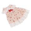 Pet Dress Cotton Breathable Soft Cherry Pattern Cute Pet Skirt for Puppy Bunny Small Pig