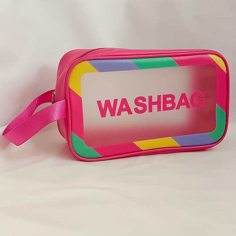 Large Capacity Waterproof PVC Travel Toiletry Bag - Transparent Cosmetic Storage Bag