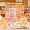 Creative Cartoon Capybara Journal with Cute Alternating Pages and Primary School Sticky Notes
