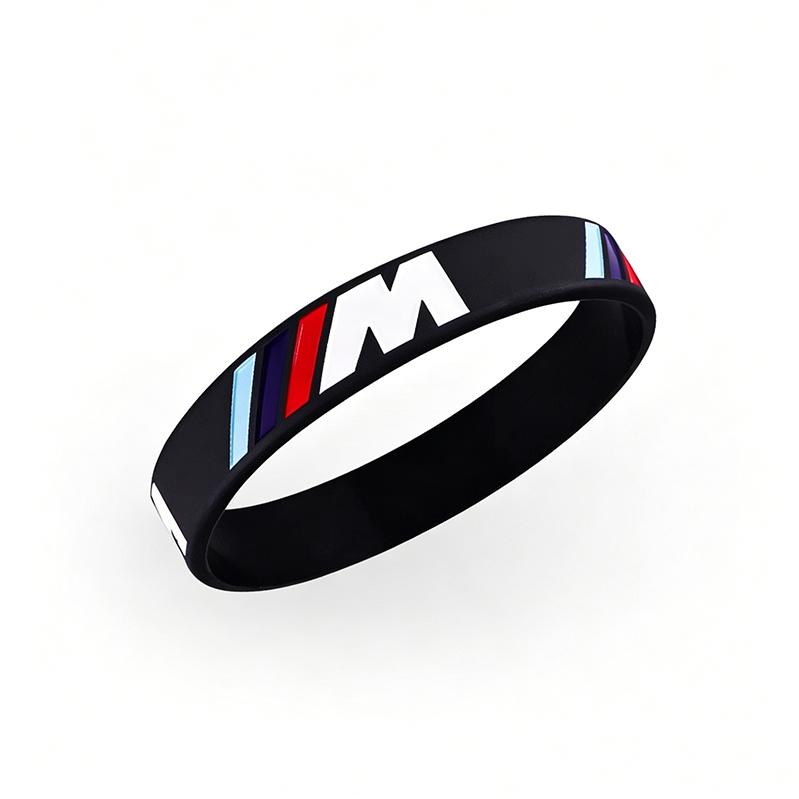 For BMW M3 M4 M5 G M Bracelet Commemorative Bracelet Sports Trendy Brand Male and Female Couple Silicone Bracelet Auto Keychain