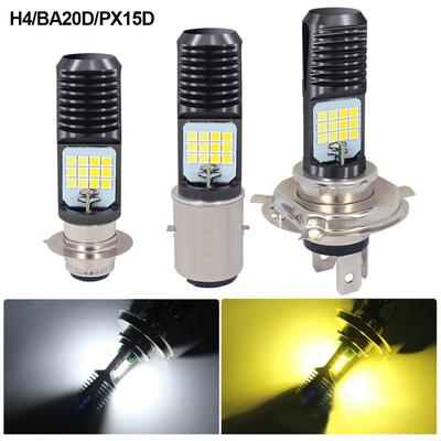 Phare de moto Moto Scooter H4 BA20D PX15D 24 LED Lumière Super Lumineuse Lampe Lumières DRL Moto