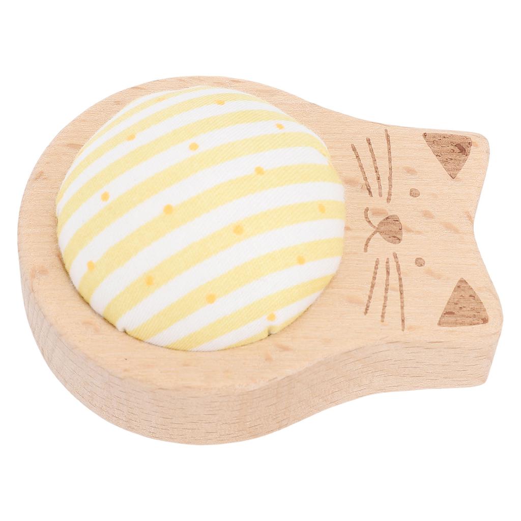 Sewing Pins Cushion Set 80PCS Straight Quilting Pins and Wooden Base Needle Pincushion with Storage Case