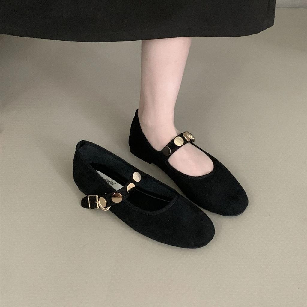Fashion Bailamos Women Flat Bottom Ballet Shoes Female 2024 Band Retro Shallow Mouth Women's Shoes Mujer