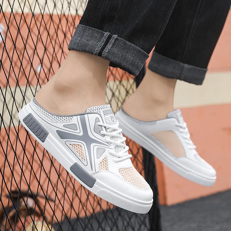 Pánské sportovní boty, letní dřeváky s otevřeným výstřihem, nazouváky, ležérní pantofle, boty pro studenty, velké velikosti, tenisky, sandály, nadměrné velikosti