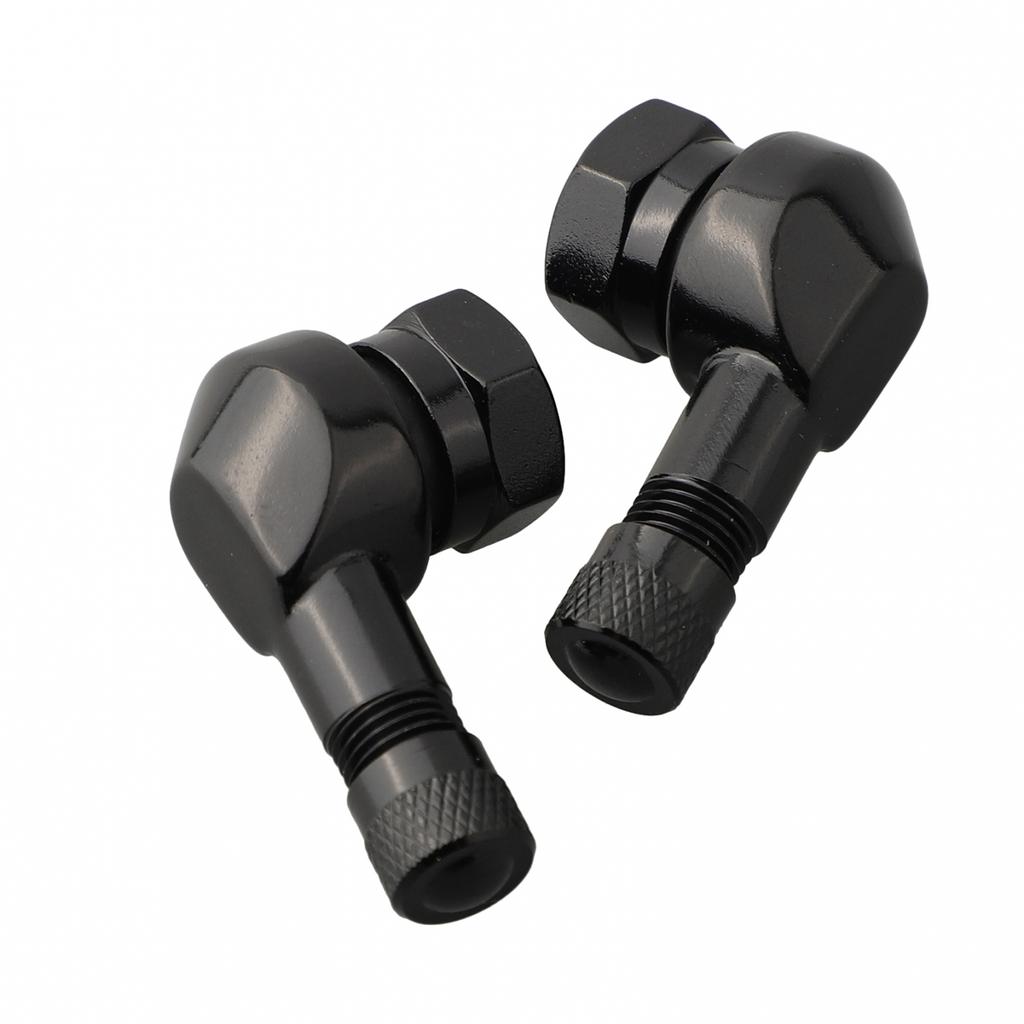 CNC Aluminum Valve Stems for Motorcycle Tires with 90 Degree Angle (2PCS/Pack)