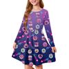 Girls' Princess Dress - Long Sleeve A-Line T-Shirt Dress