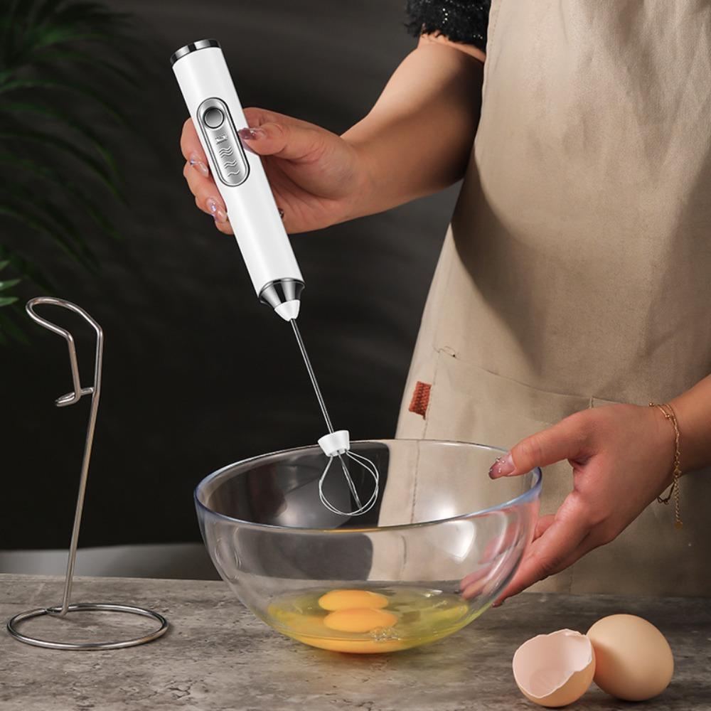 Handheld Electric Milk Frother 3 Gear Speed Foam Mixer Portable Egg Beater  Cream