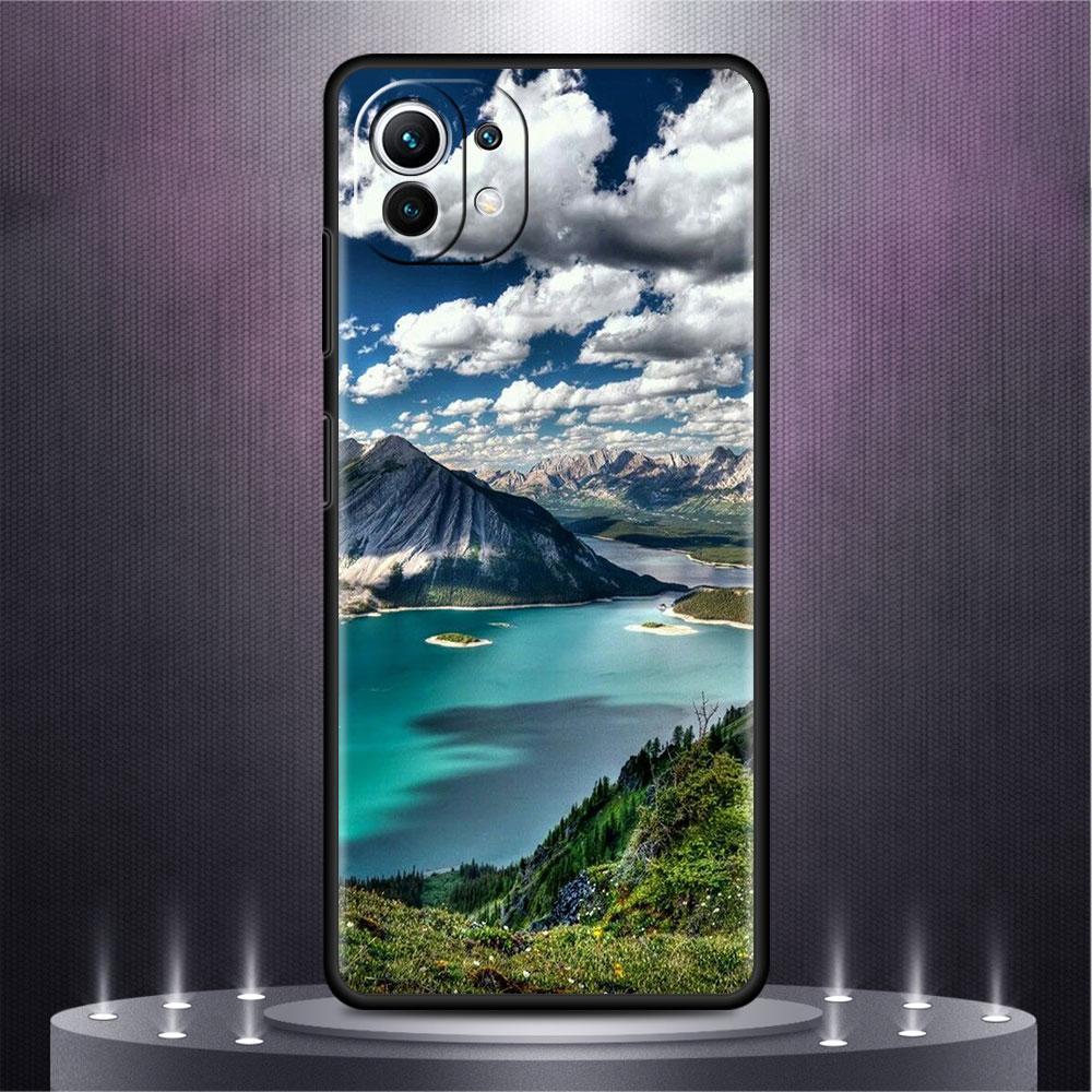 Mountain Beach Sea Hülle für Xiaomi Mi Poco X3 NFC M4 M3 Pro F3 GT F1 11 Lite Note 10 11T 10T 9T Rückseite Weiche Handyhülle