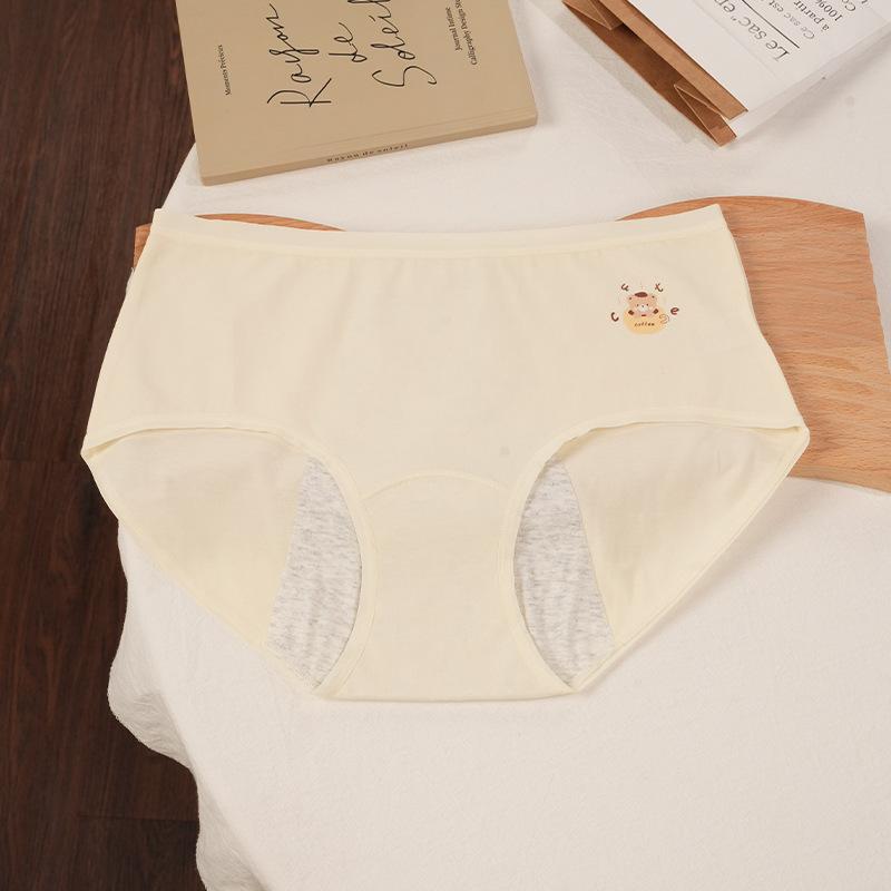 Girls Spring and Autumn New Period Pure Cotton 10A Antibacterial Crotch Breathable Waist Triangle Briefs