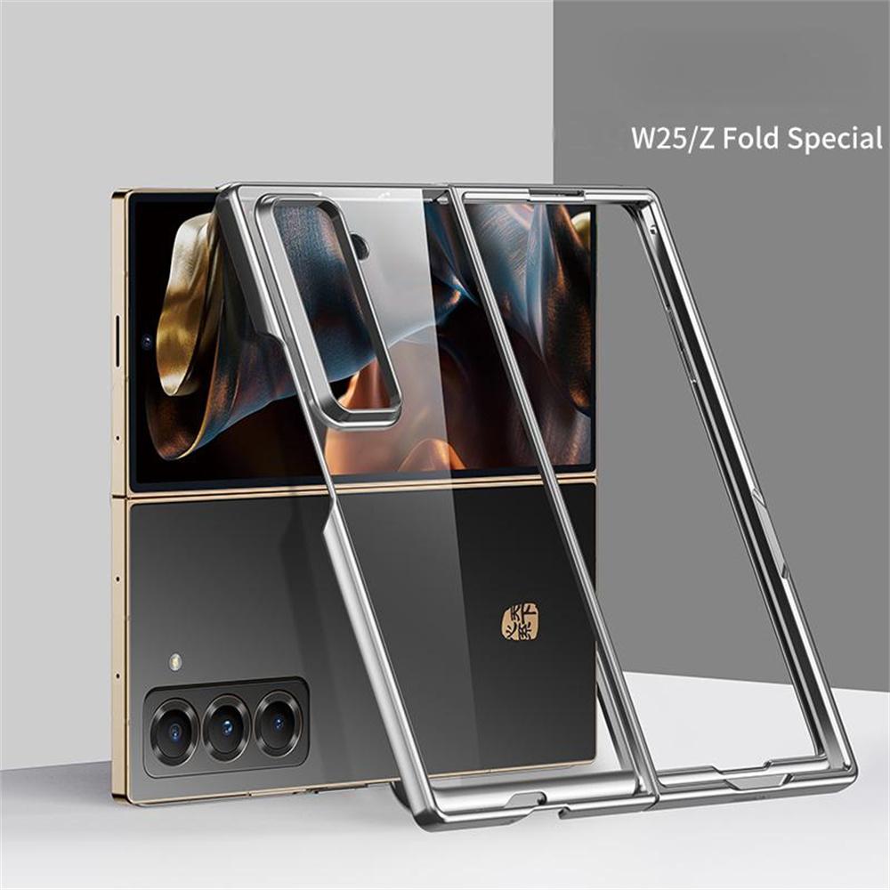 Plating Phone Case For Samsung Galaxy Z Fold 6 5 5G Special Edition SE W25 SM-F958N Hard PC Clear Camera Protect Back Cover