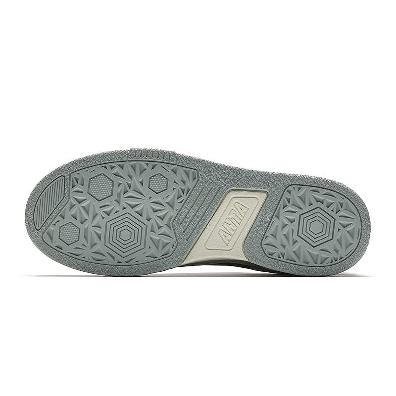 New Anta Slip Resistant Lightweight Height Increasing Low Top Skateboard Shoes Men's Taupe 912538012-1