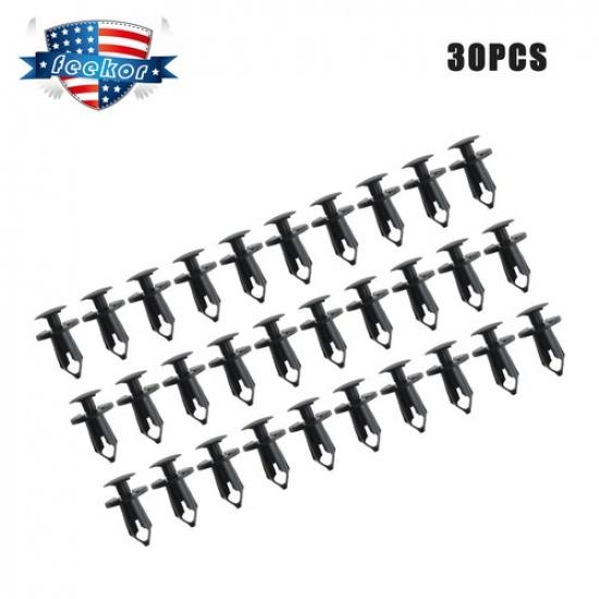 30Pcs Front Grille Fastener Rivet Push Pin Clips Retainer for Jeep Wrangler JK