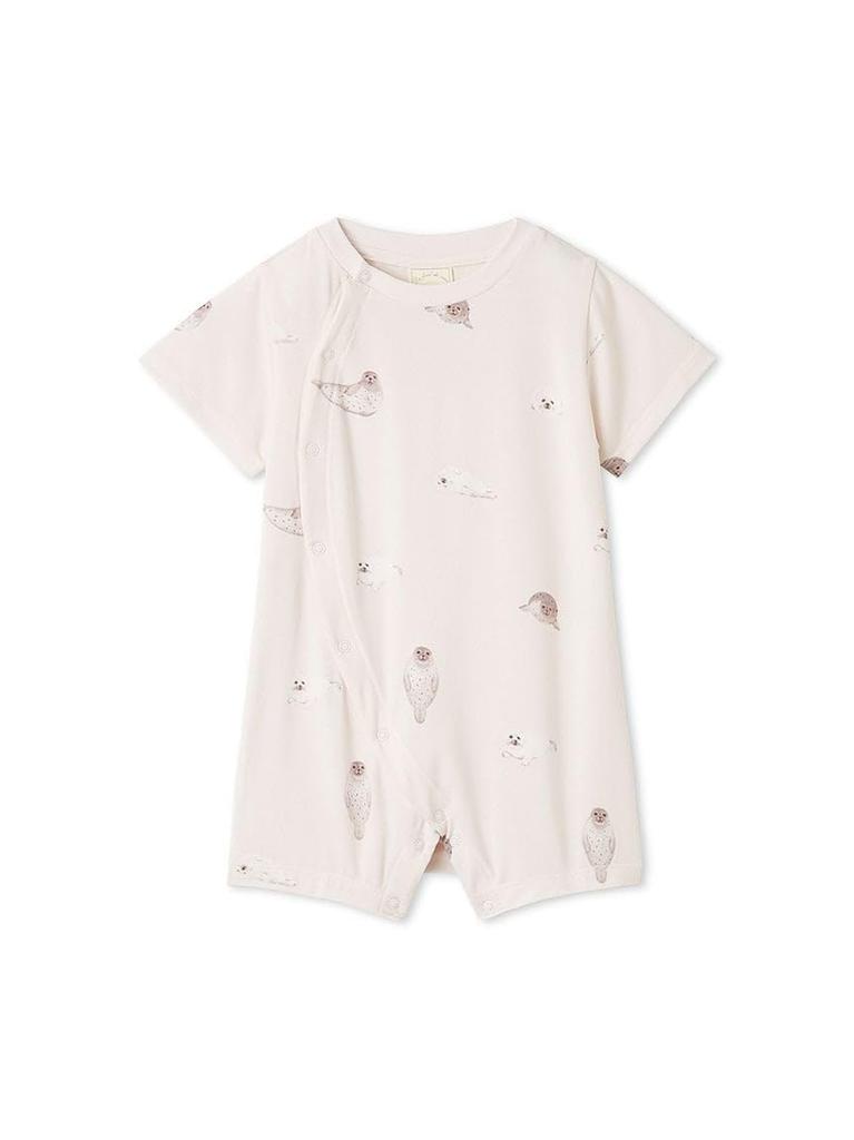 Gelato Pique Baby Seal Print PBCO252410 PNK 70 Romper,