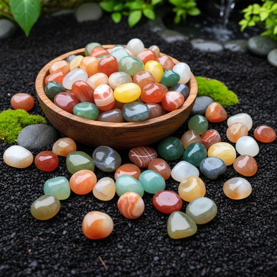 Yuhuashi Kopfsteinpflaster: Bunte Naturkiesel für Aquarien & Pflanzgefäße
