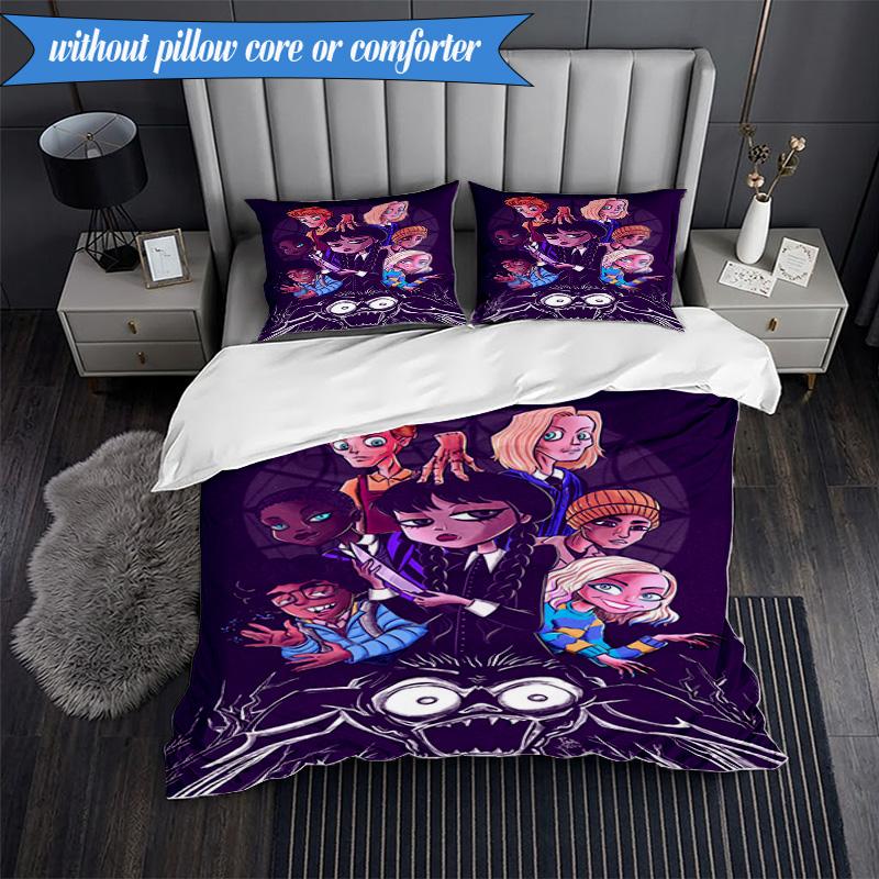 Stained Glass Gothic Romance 3pcs K-pop Music Group Bedding set,Ideal for Bedroom, Dormitory,Including Duvet Cover And 2pcs Pillowcases,Fan Gifts