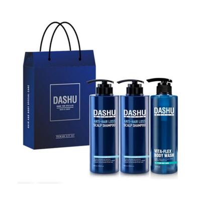 Dasu Daily Herbal Scalp Gold Shampoo und Vitaflex All-in-One Duschgel-Set