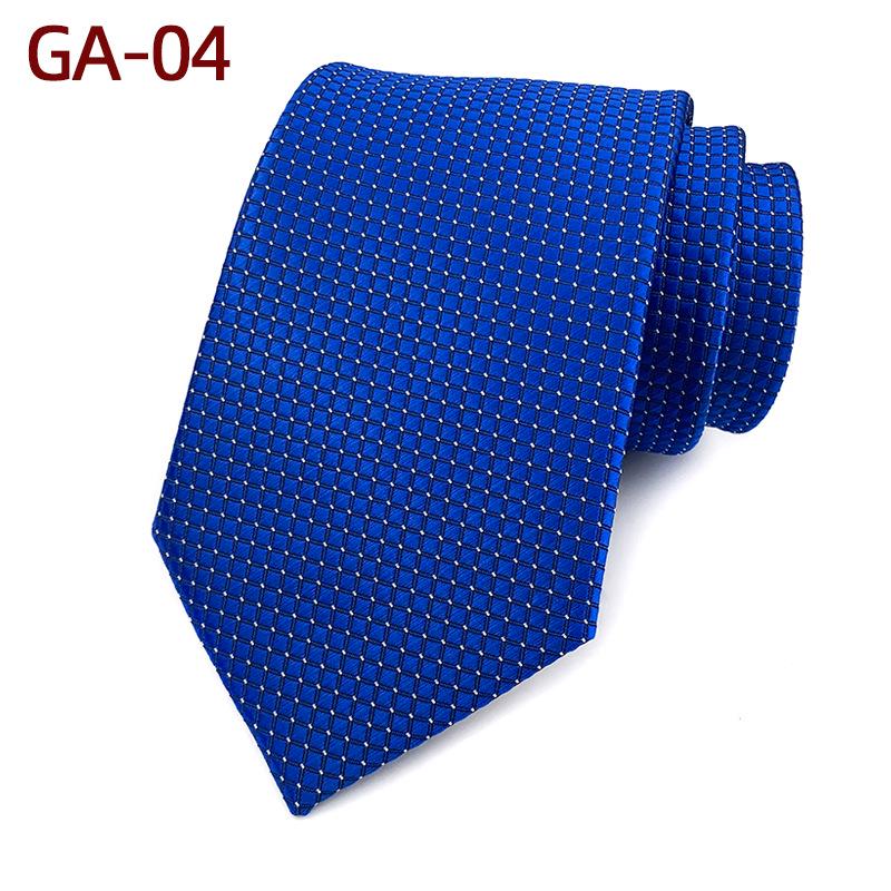 Classic Men's 8cm Plaid Polyester Tie