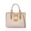 Used MADRAS Madras Tote Bag Leather Beige Brown Used Women
