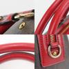 Used COACH Handbag Signature 83607 PVC/leather Brown Red Mini Boston