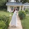 Elegant 2026 V-Neck Halter A-line Maxi Dress with Slimming Waist