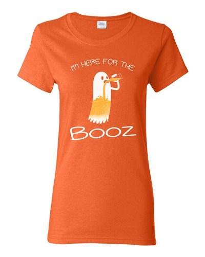 Ladies New I m Here For The Booz Ghost Halloween Costume Funny DT T-Shirt Tee Unisex T-Shirt M