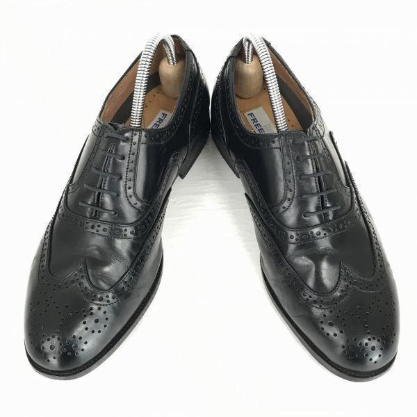 USA Vintage FREEMAN Leather Wingtip Shoes [25.5/Black] Business Shoes(USED)