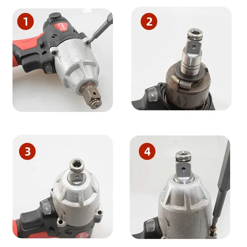 18V  Brushless Cordless Impact Wrench Shaft Accessories Single/Dual Use Cordless Wrench Part Power Tool Accessories