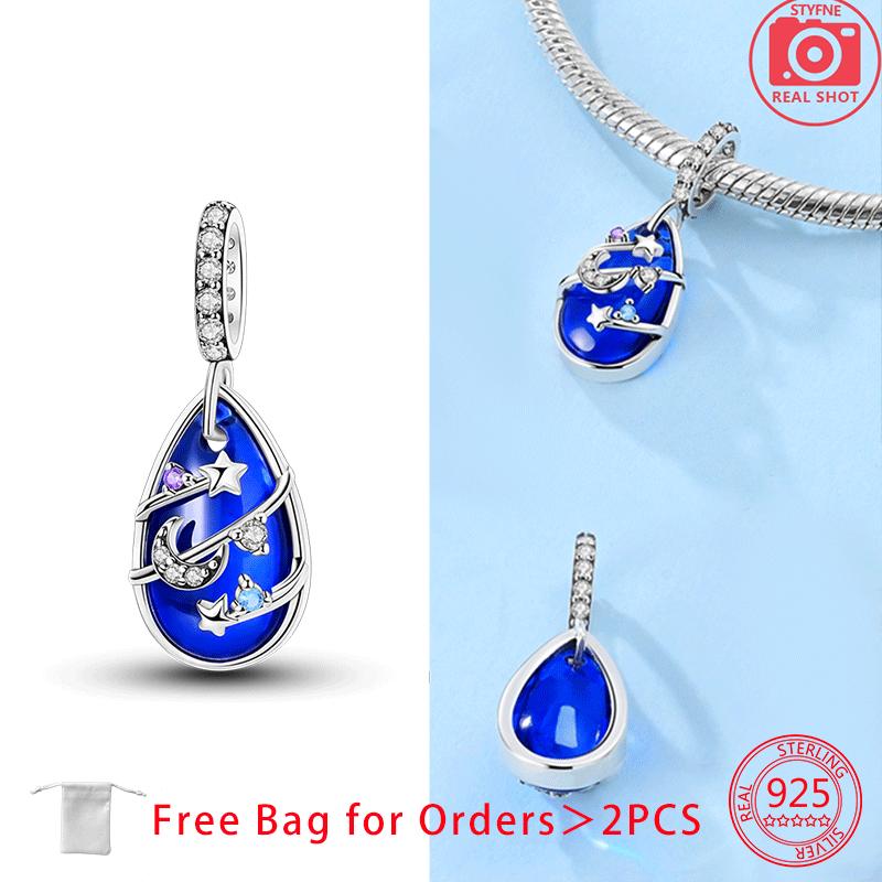 Jewellery Colored Zircon Sun Moon Stars Clouds Starry Sky Charm Bead Charms Copper Bead Charms Pendant Compatible With Do It Yourself Bracelets Women