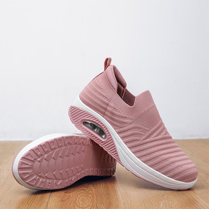 Women Slip on Walking Shoes Women Black Pink Blue Grey Sneakers Elevator Platform Socks Shoes Women's Orthopedic Casual Shoes Plus Size 42
