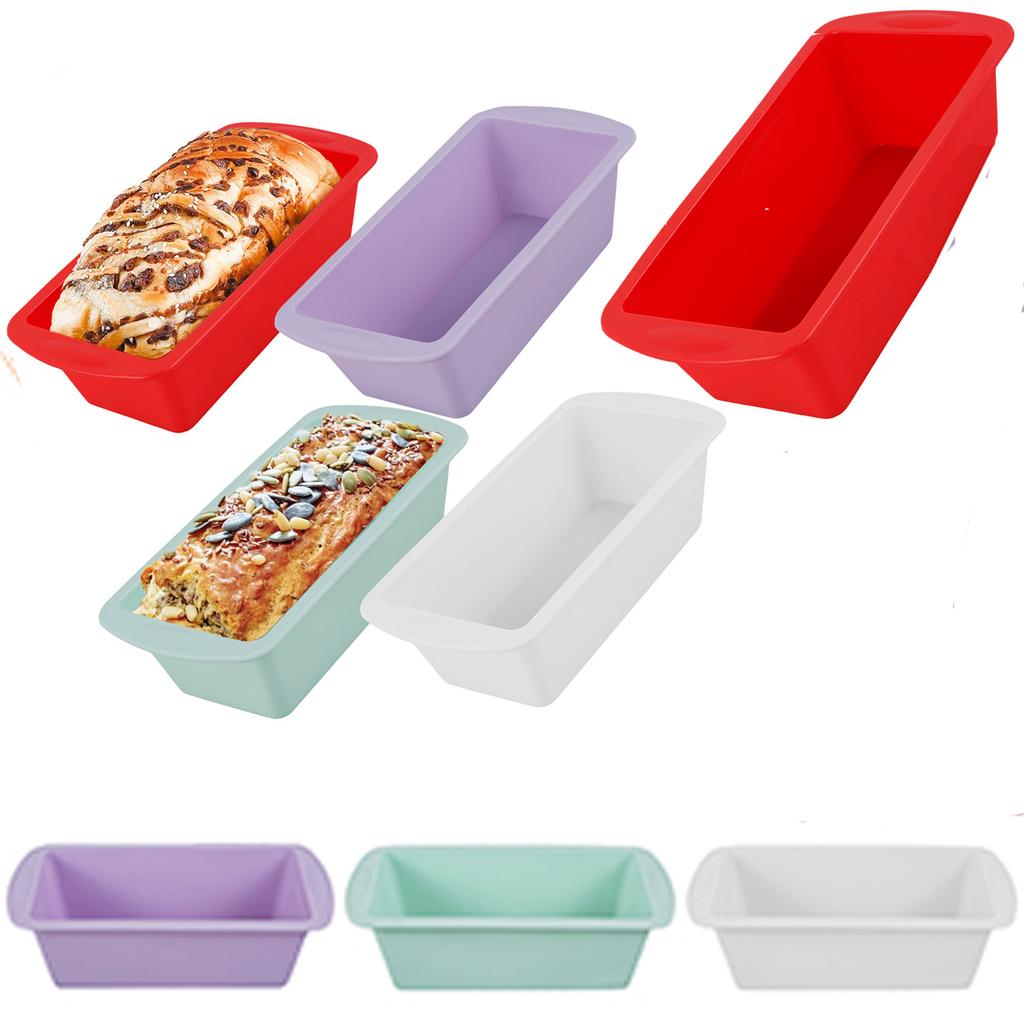 4Pcs Loaf Pan Rectangular Silicone Mold Candy Toast Mould Easter Bread Toast DIY Kitchen Supplies Cake Bakeware Pan Baking Tools