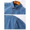 Cămașă largă din denim de primăvară și toamnă pentru bărbați, mărime plus, cardigan respirabil, simplu, prietenos cu pielea, jachetă casual