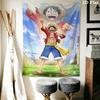 Arazzo da Parete Monkey D Luffy di One Piece Appeso Estetico alla Parete Coperta in Tessuto Stampato Arazzi Decorativi per Camera da Letto Soggiorno Decorazioni per la Casa