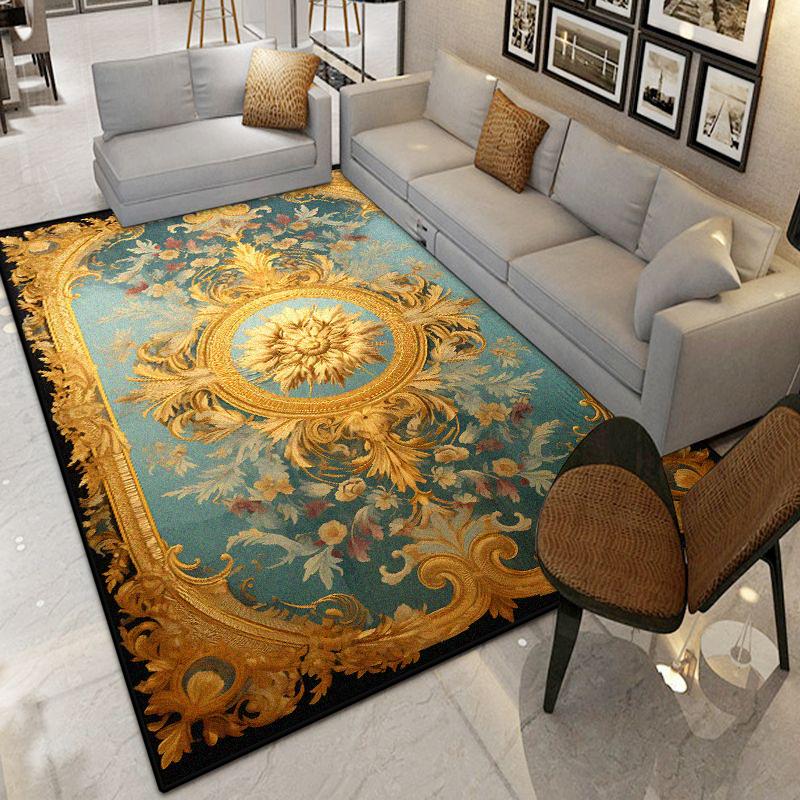 Retro European Style CARPET FOR LIVE ROOM Decoration Bedroom Washable Cloakroom Lounge Rug Non-slip Coffee Tables Mat Floor Mats