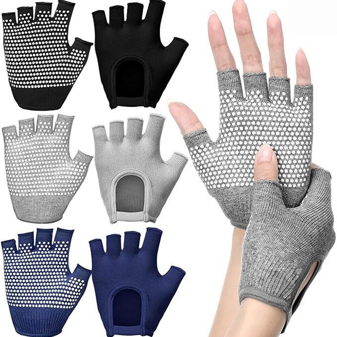 Hollow Anti-Slip Sweat-Absorbing Yoga Gloves