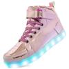 Kids High-tops Lights Up Shoes USB Charger Basket LED Children Shoes Trendy Kids Luminous Sneakers Sports Tennis Shoes