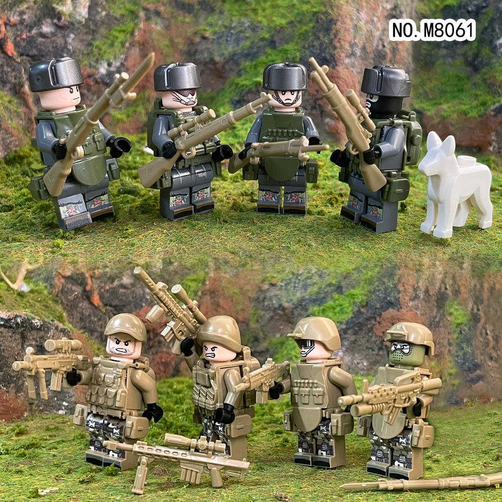 Military Series Special Forces Special Police Soldiers Scouts Kayak Explosion-proof Police Building Blocks Ghost Special Police