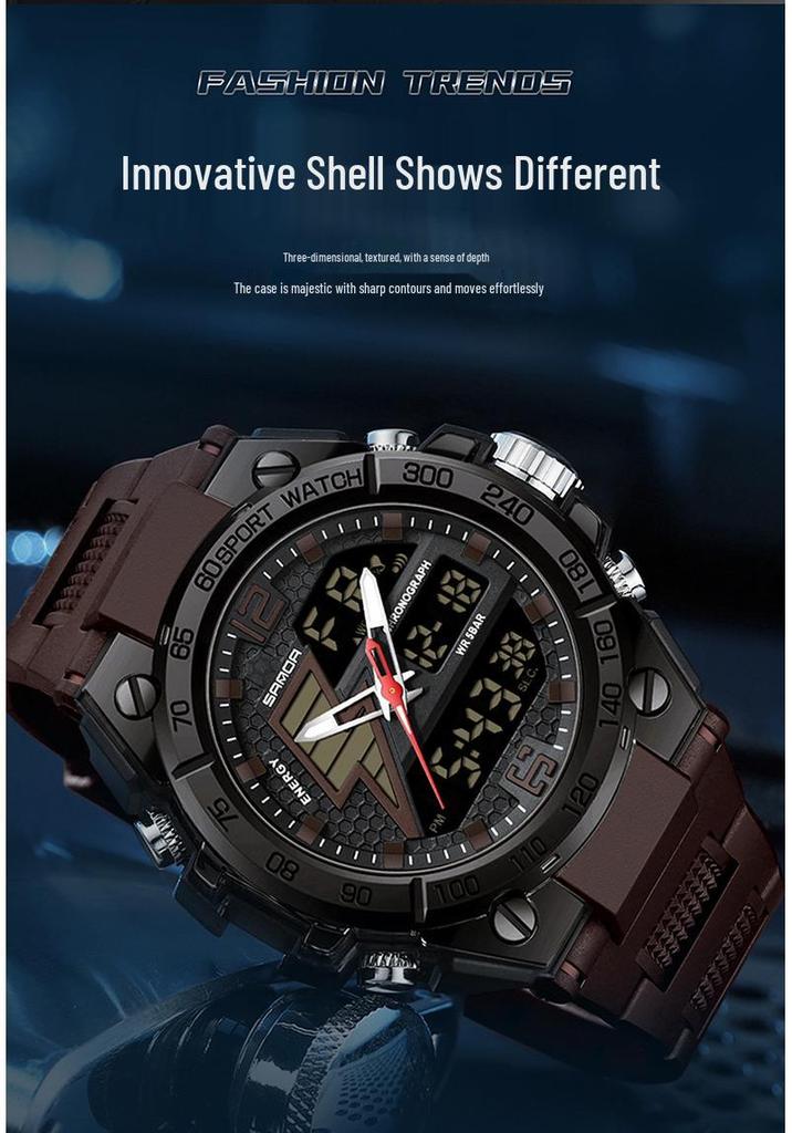 Sanda Youth Tactical Luminous Multifunction Waterproof Men's Electronic Watch