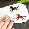 Yousheng Oil Dripping Running Horse Brooch Sweater Cardigan Coat Business Suit Zodiac Animal Lapel Pin Men Women Fashion Jewelry Clothing Accessories