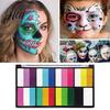 Bold Color Face Paint Body Palette, 8 Grids Pigment for Art Painting, Water High Palette Soluble Makeup Halloween Costume Party Festival Stage Cosplay
