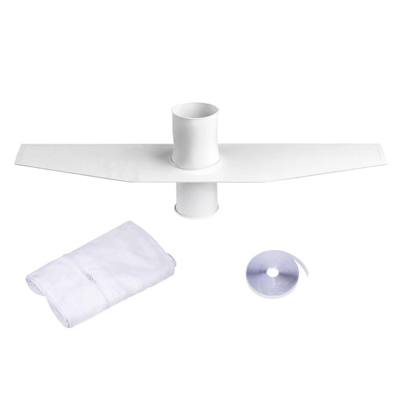 Portable AC Window Vent Kit Waterproof Zipper Opening Insulation Panel Portable AC Unit Window Kit for Indoor Home Kitchen
